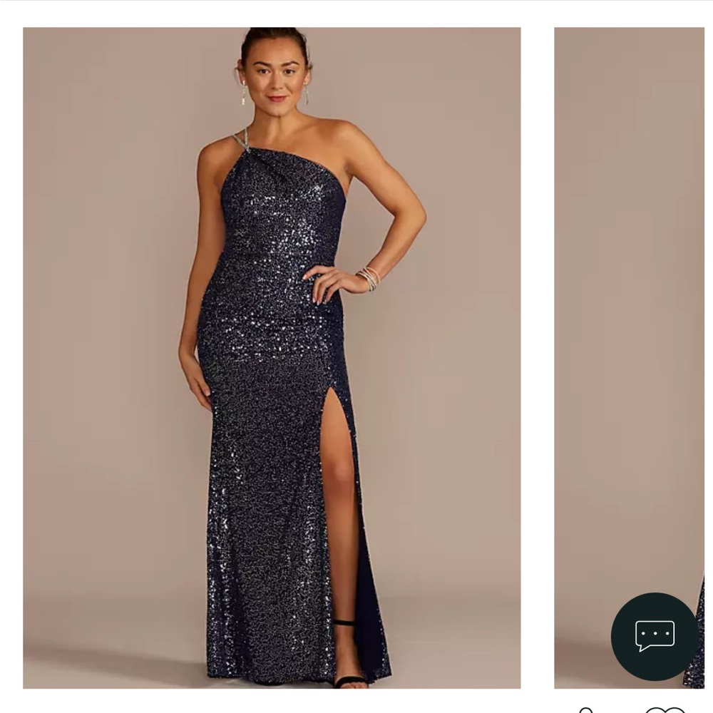 GALINA SIGNATURE Sequin One-Shoulder Cutout Sheath dress - Size 4 (unaltered)